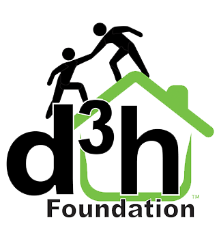 The d3h Foundation logo represents the charitable organization set up by the d3h hotels corporation.  